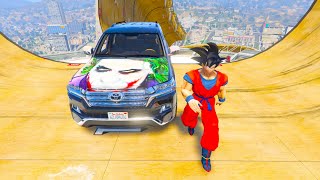 GOKU Stunts Behind The Scenes in GTA VS GOKU Funny Moments Stunt car Stunt CAR HONDA CVICI [upl. by Adnima]