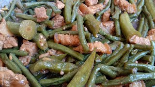 adobong sitaw na may okra at baboy cooking [upl. by Edeline917]