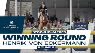 Henrik von Eckermann Winning Round Stockholm [upl. by Esimorp200]