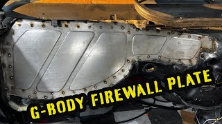 INSTALLING G BODY FIRE WALL AC DELETE PLATE ON A 84 CUTLASS [upl. by Lednar]