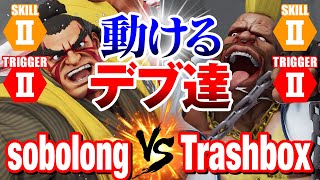 スト5 sobolong（E本田）vs トラボ（LP1位バーディー） 動けるデブ達 sobolongEHonda vs TrashboxBirdie SFV [upl. by Adnohsed]