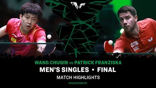 Wang Chuqin vs Patrick Franziska  MS Final  Saudi Smash 2024 [upl. by Aztiraj]