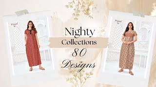 Newly Launched Pranjul Nighties 🥳🥳80 Designs Available 🛍️🛒 [upl. by Eelyr]