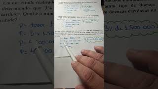 Exercícios Resolvidos de Porcentagem em Bioestatística estatistica matemática [upl. by Faires]