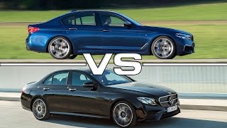 2017 BMW M550i vs 2017 Mercedes AMG E43 [upl. by Akenaj]