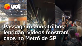 Metrô tem problema na Linha 3Vermelha Falha deixa passageiros presos e plataformas lotadas vídeos [upl. by Aihtela]