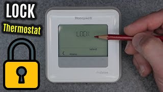 LOCK Honeywell Home T4 Digital Thermostat  Locking Device from Users [upl. by Kallick]