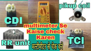 bike cdi current problem  bike ki cdi coil multimeter se kaise check kare [upl. by Ashraf]