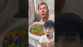 The toilet is full of Skittles 😱 [upl. by Aciretal94]