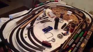 My OLD 5 x 8 Ho Scale Model Railroad Table Layout  3 Operating Lines [upl. by Joashus]