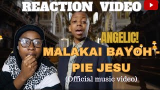 ANGELIC VOICE FIRST TIME REACTION MALAKAI BAYOH  PIE JESU OFFICIAL MUSIC VIDEO reactionvideo [upl. by Rik]