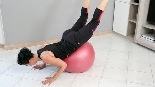 Esercizi per dimagrire sulla pancia con la fitball 347 kcal  fitstretch13 [upl. by Judon]