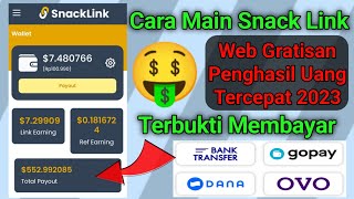 SnackLink 2023  Cara Menghasilkan Uang Dari Website Snack Link [upl. by Eerdna36]