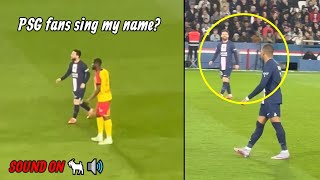 PSG fans screaming Messi after his goal vs Lens [upl. by Frodin]