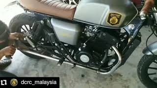 Custom Exhaust  Straight Pipe  Daytona Cafe Racer 250  Sg Panjang  DCRC [upl. by Hengel778]