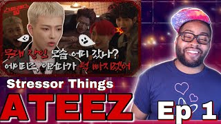 ATEEZ 에이티즈  스트레스 띵 Stressor Things Ep1  REACTION [upl. by Ecnarepmet]