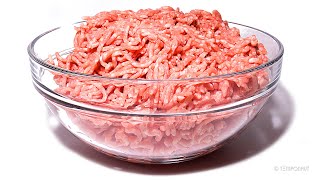 Minced Meat in Glass Bowl Timelapse [upl. by Assirolc]