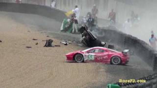 Allan McNishs massive accident le Mans 24h 2011 HD [upl. by Ibrek]