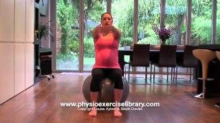 Exercises for Pregnancy Swiss Ball Chest Stretch [upl. by Eissirhc983]