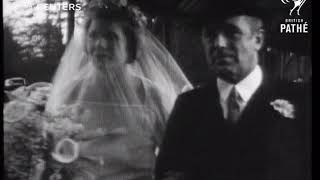 Lieutenant Kidston marries Lady Georgiana Curzon at Amersham 1935 [upl. by Anael]