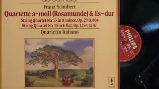 LP Schubert  String Quartet No 10  Quartetto Italiano side B [upl. by Martineau837]