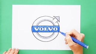 How to draw Volvo Logo [upl. by Ecined270]