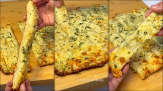 CHEESY GARLIC BREADSTICK Recipe NO Kneading amp one time Proofing only [upl. by Inimod]