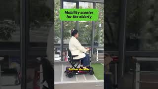 Fully automatic folding mobility scooter that can easily navigate obstacles mobilityscooter [upl. by Horsey982]