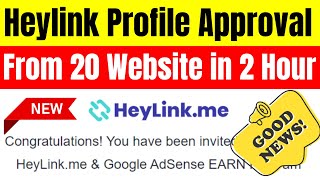 Heylinkme Profile Adsense Approval From 20 Social Websites  Earn Money From Google Link Website [upl. by Egerton]