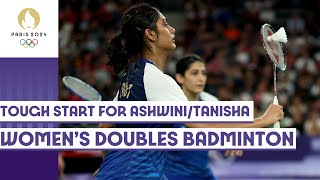 TanishaAshwini fall short in their first match  Badminton womens doubles 🏸 Paris 2024 Highlights [upl. by Pleione]