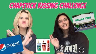 CHAPSTICK KISSING CHALLENGEDOLLAR STORE CANDY REVIEW YUMMY [upl. by Ynttirb]