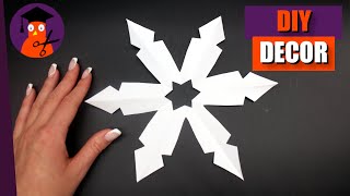 Basteln mit Papier Schneeflocke DIY Deko für Winter Advent amp Weihnachten [upl. by Connett755]