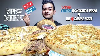 Dominos NEW 12 kg The Cheese Dominator Pizza amp The 4 Cheese Pizza with 4 times more cheese MUKBANG [upl. by Joly198]