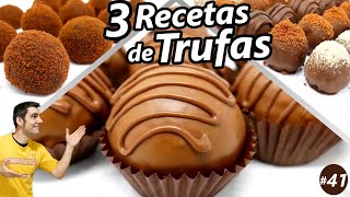 3 RECETAS de TRUFAS SIN HORNO y DELICIOSAS 😍🍰😋 Las 3 MEJORES BOLAS DE CHOCOLATE FÁCILES  41 [upl. by Anthiathia]