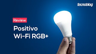 Smart Lâmpada Positivo WiFi RGB  Review Tecnoblog [upl. by Akihsat]