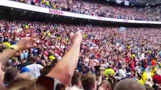 Manchester City Fans Singing Sergio Aguero Chant After Penalty Vs Sunderland At Home [upl. by Burra]