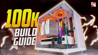 100K White PC Build Guide 2023  Ft Arc A770 16GB [upl. by Arahahs788]