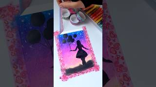 oil pastel drawing  easy oil pastel drawingscenerydrawingshortsoilpasteldrawinggalaxypainting [upl. by Anitsugua]