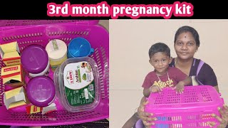 3rd month pregnancy kit வாங்கியாச்சு என்ன இருக்குனு பாக்கலாம் வாங்கPrabhaandmathan [upl. by Stetson903]