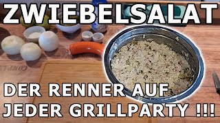 Zwiebelsalat der Renner auf jeder Grillparty  Salat zum Grillen  Rezept [upl. by Yeltneb]