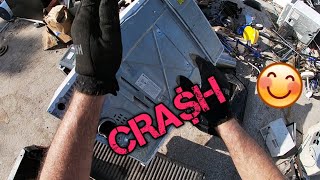 Crashing trash for cash Street scrapping [upl. by Amerak]