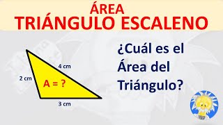 🔺 Cómo hallar el ÁREA de un TRIÁNGULO ESCALENO sin la altura  conociendo los lados [upl. by Malony835]