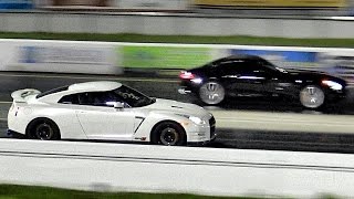 1000 HP AMS Alpha GTR v AMG GTS  14 Mile Drag Race Video  Road Test TV ® [upl. by Aimac471]