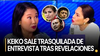 KEIKO FUJIMORI SALE TRASQUILADA DE ENTREVISTA TRAS TESTIMONIOS DE JAIME VILLANUEVA [upl. by Luhem]