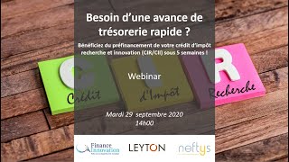 Webinar Besoin d’une avance de trésorerie rapide  Bénéficiez du préfinancement de votre CIRCII [upl. by Trinette]