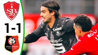 Brest vs Rennes 11 Jota Goal All Goals and Extended Highlights [upl. by Lemmy431]