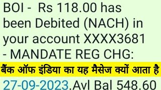 nach mandate charges bank of india  nach mandate reg chg bank of india  Rs 118 MAND REG CHG BOI [upl. by Jonathon]