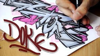 Doke  How to draw Graffiti Sketches 3 [upl. by Syd]