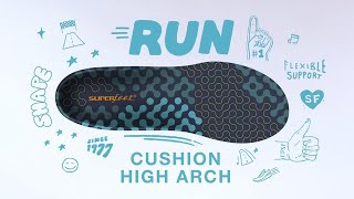 Superfeet® Run Cushion High Arch Insoles [upl. by Ibbed]