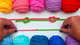 How to Join 2 Yarns with a Magic Knot  4 Different Ways [upl. by Knapp]